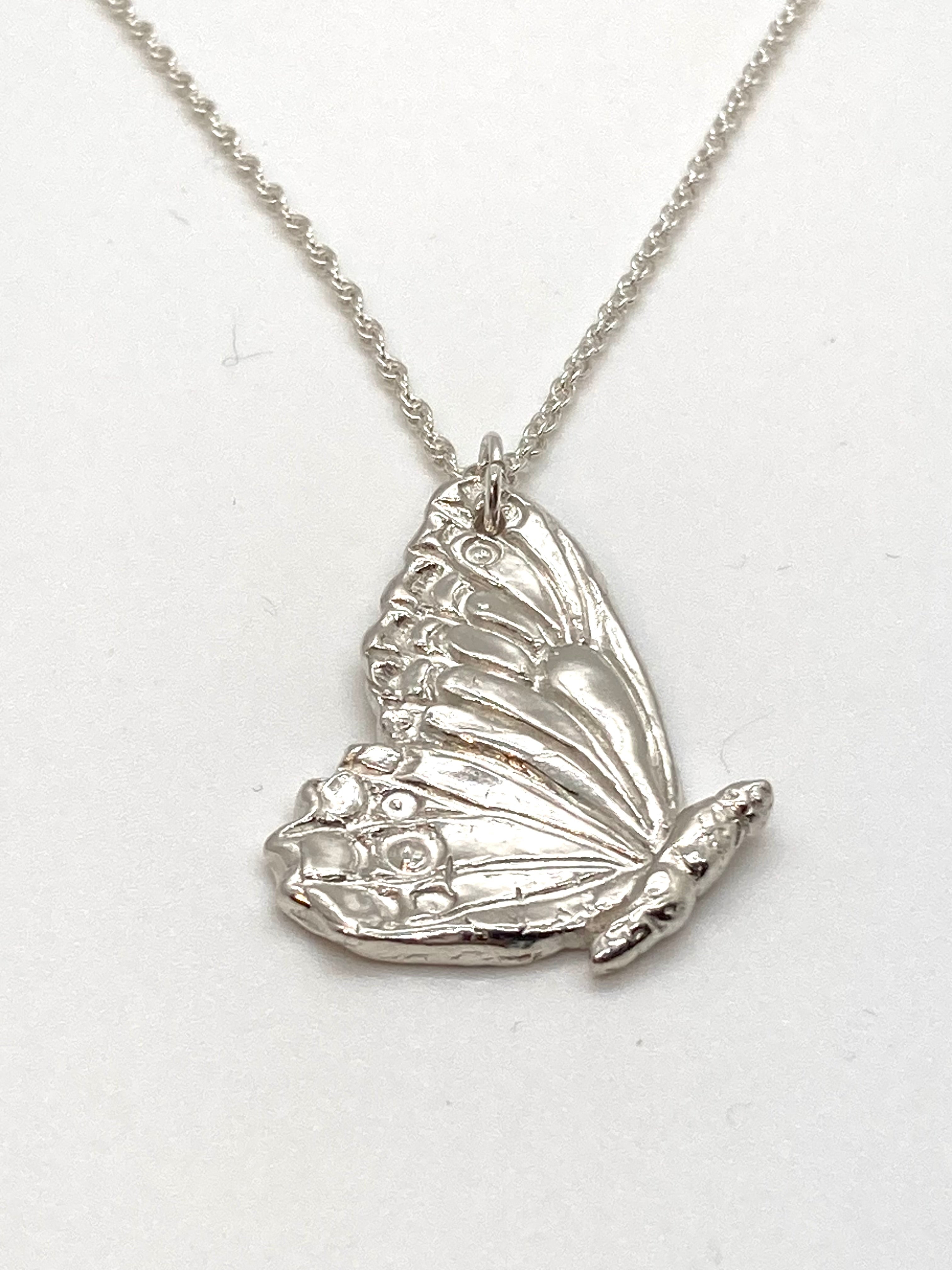 Buy AYESHA Butterfly Mini Pendant Silver-Toned Diamante Studded Dainty  Necklace | Shoppers Stop